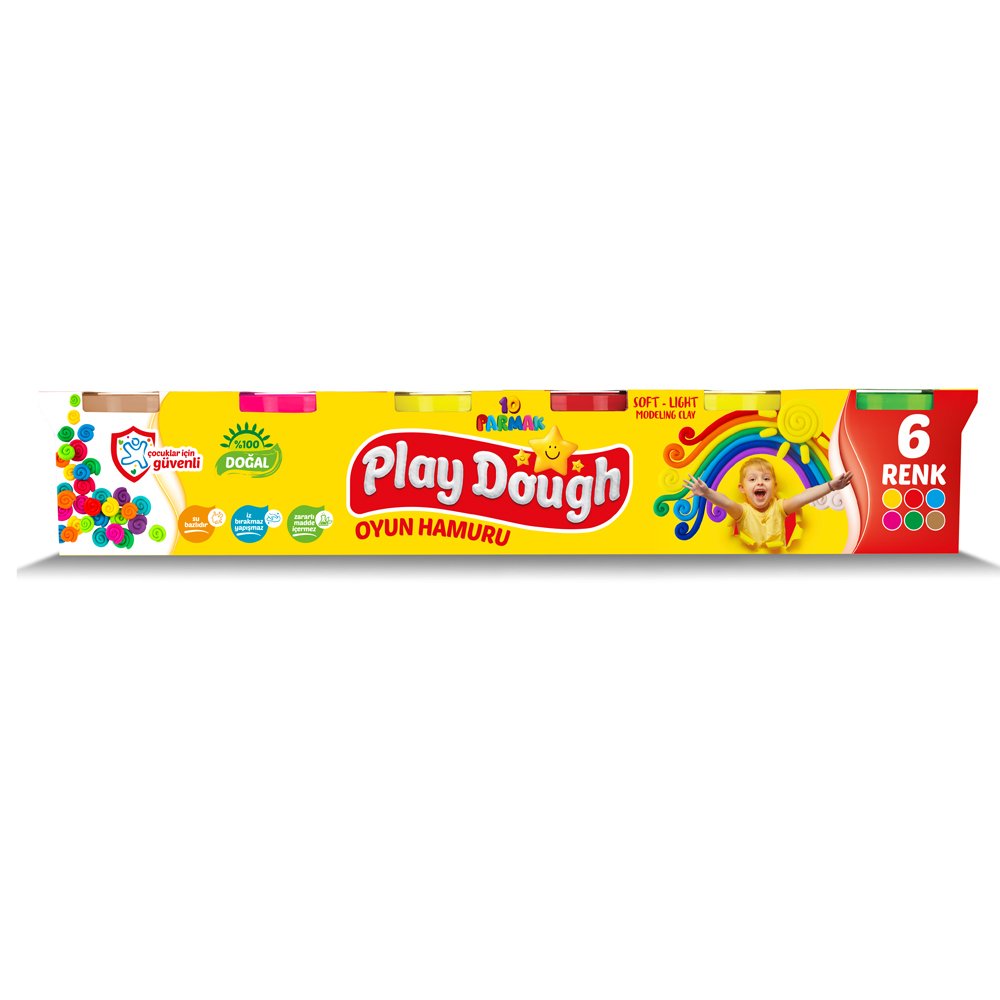 10 parmak 6 Renk Play dough Oyun hamuru