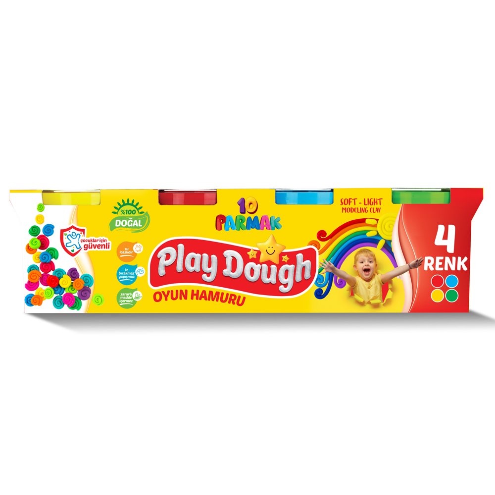 10 parmak 4 Renk Mini  Play dough Oyun hamuru