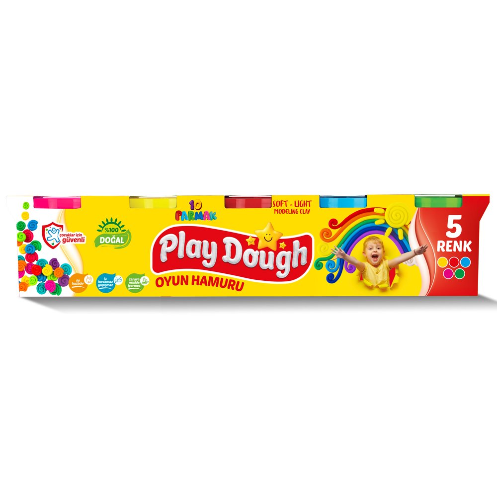 10 parmak 5 Renk mini  Play dough Oyun hamuru