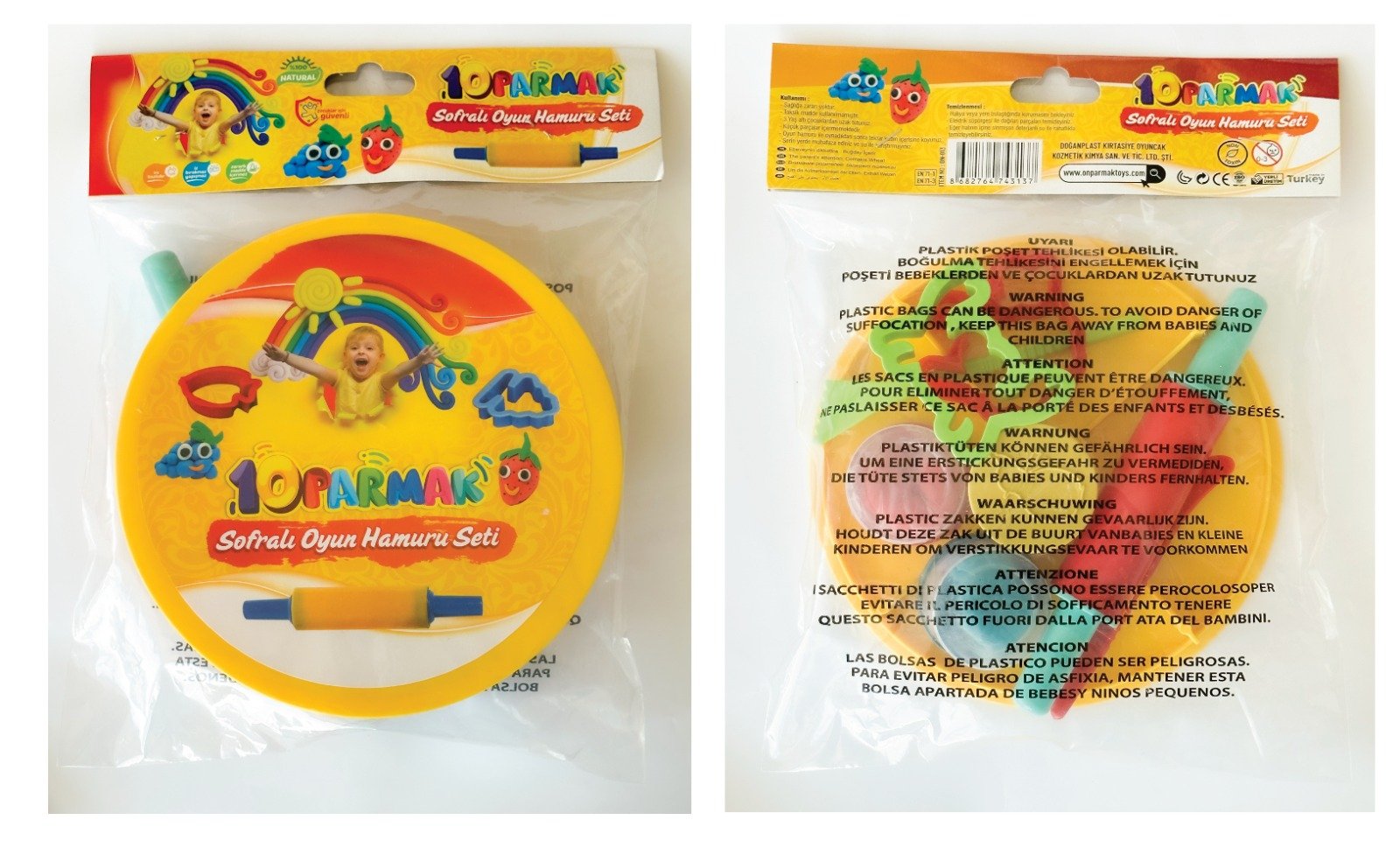 10 parmak Sofralı Oyun Seti Play dough Oyun hamuru