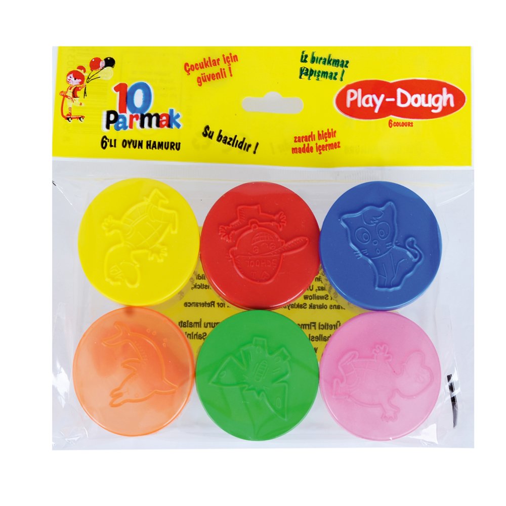 10 parmak 6 Renk Poşetli  Play dough Oyun hamuru 